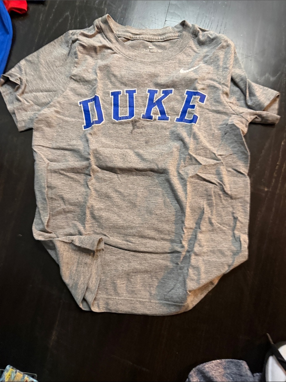 Nike Gray Tee with Blue DUKE Lettering